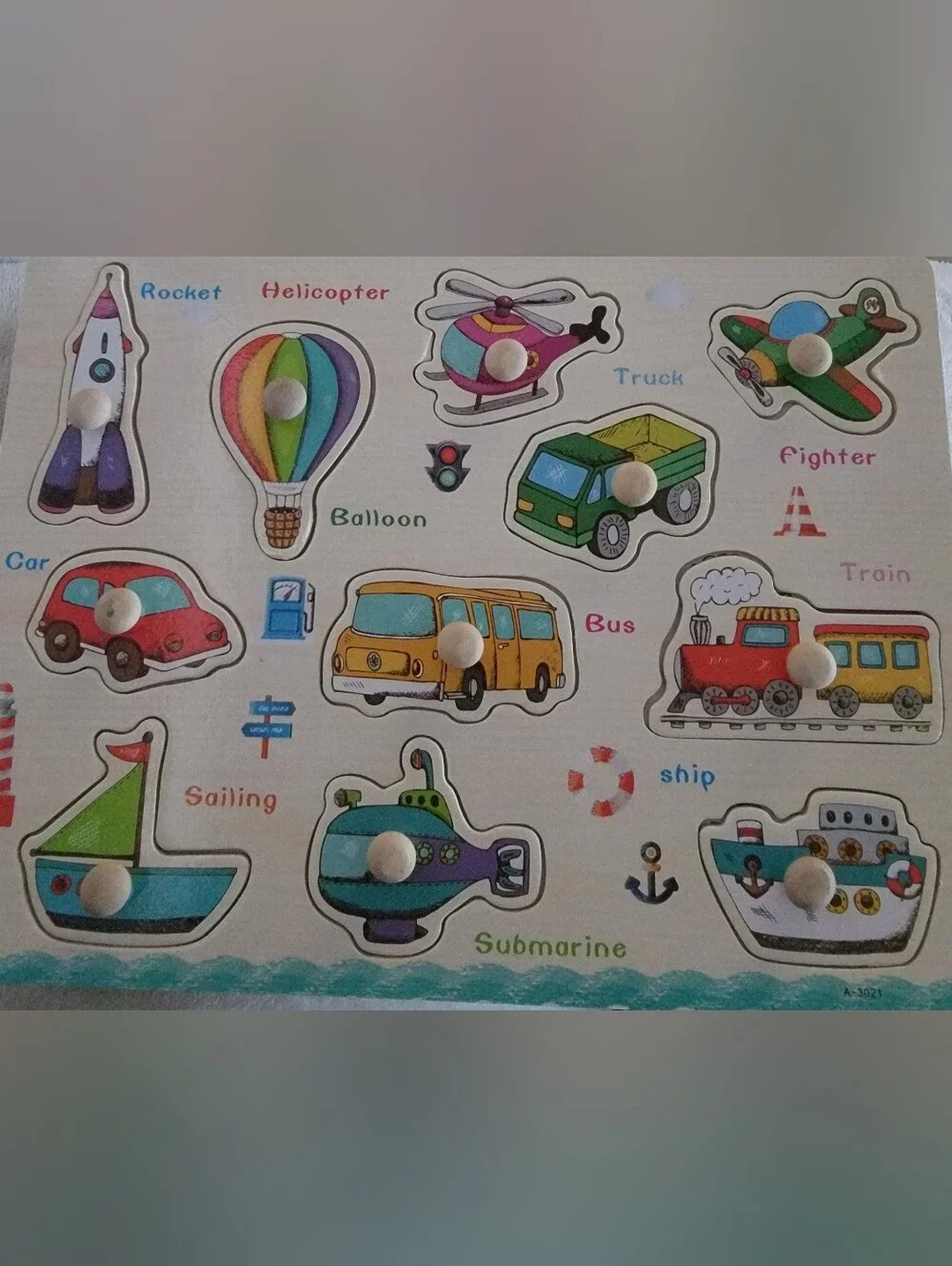 9 Wooden Puzzles Kids 3+ Years